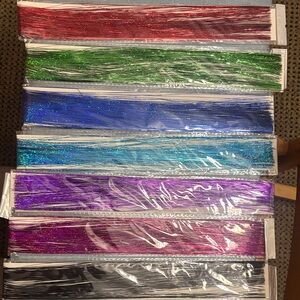 Vibrant Multicolor Hair Tinsel Extensions